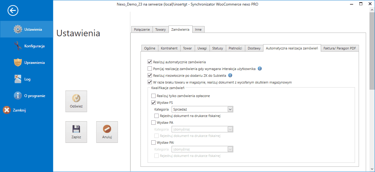 Synchronizator WooCommerce – automatyczna realizacja zamówień z kwalifikacją dokumentów FS / PA / PAi